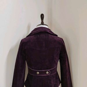 🆕 Vintage Wine/Purple Luxurious Velvet Blazer