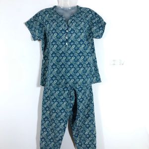 Blue Printed Co-ords(Women’s)