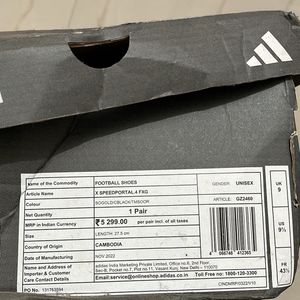 Adidas Football Shoes With Original Box