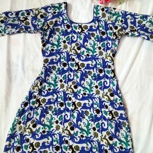 Multi Flower Blue Purple Kurti