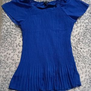 Blue Half Sleeves Top