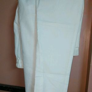 Double Offer White Cotton Pants