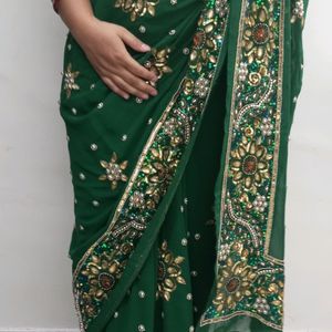 Party Wear Saree with Blouse For Woman