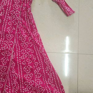 Pink Bhandani Kurti