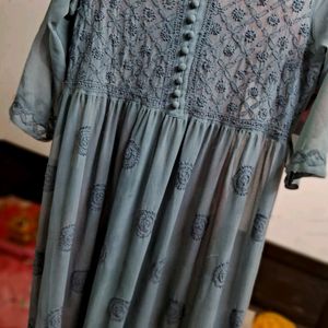 Beautiful Lucknowi Anarkali Kurti With Inner