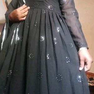 Chikankari Anarkali Kurta With Dupatta