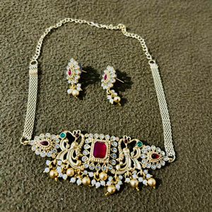 299 Price Drop Fixed New Chocker Set With Earrings