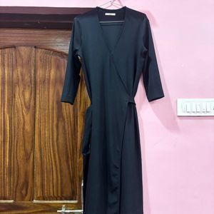 Navy Blue Wrap Dress