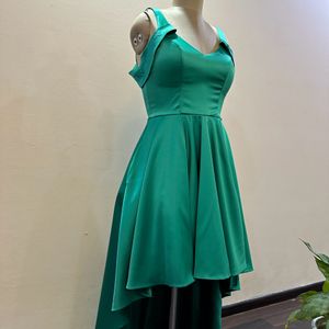 Green High Low Dress (Bust :32-34)