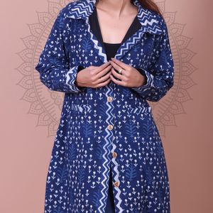 Block Printed Cotton 2- Layer Winter Jacket