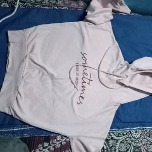 Hoody Womens Top For Winter Season Peach Colour