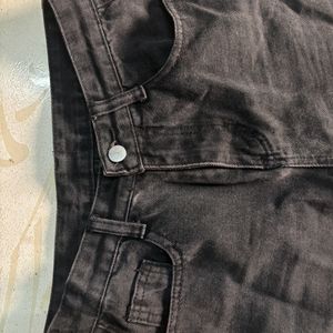 Charcoal Black Denim Jeans For Women