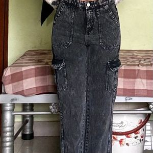 Charcoal Cargo Jeans