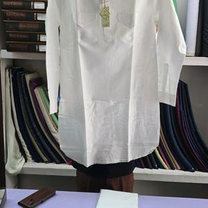 Premium New Linen Pathani Kurta White Colour