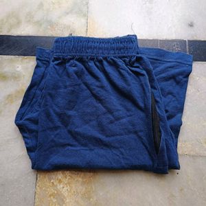 Blue Half Shorts For Daily Use Stretchable