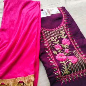 Unstitched Suit With Matching Dupatta [FRESH STOCK