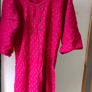 Pink Kurta For Women XL Size It Says