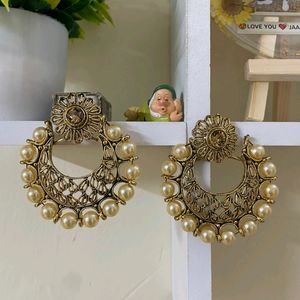 Combo Offer Pearl Chandbali Earrings with High Gol