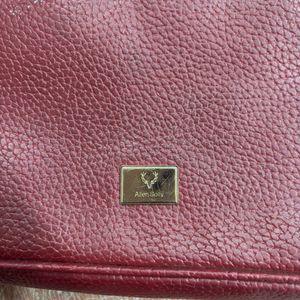 Red Color Allen Solly V Less Used Bag