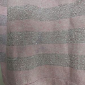 Roundneck Sweater With Stripe Pattern