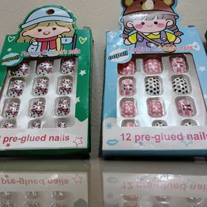 12 Pre-glued  Nails