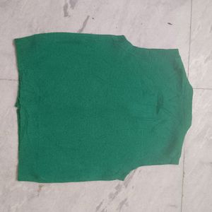 Y2k Green Sweater Vest