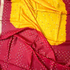 100% Pure Silk Beautiful Bandhani