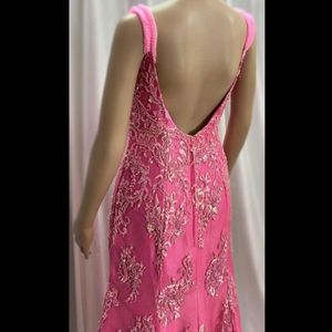 Pink embellished gown