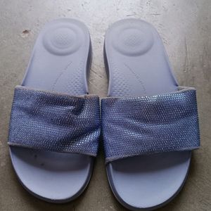 FITFLOP Women's Blue Slides/Flats