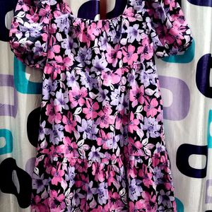 Women Floral Print Mini Dress