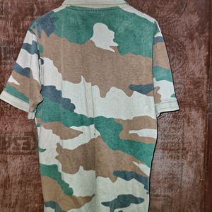 Polo Neck T-shirt Army Pattern(Men)