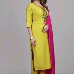 Kurta With Dupatta And Bottom wear