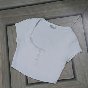 White Crop Top (M)