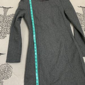 Grey Formal Full Sleeve Dress (xs)