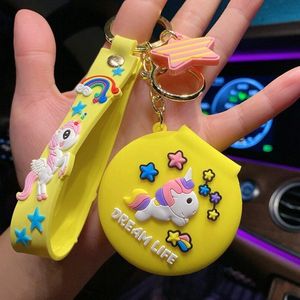 Unicorn Mirror Keychain (Yellow Colour)