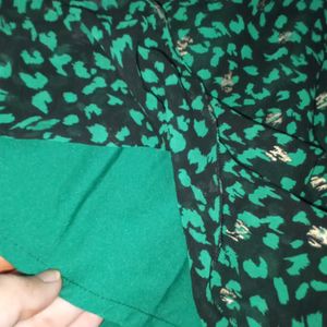 Green Tiger Print Gown