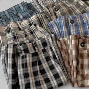 Straight Checked Trouser - Green