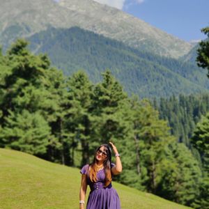 A Beautiful Purple Knee Length Dress