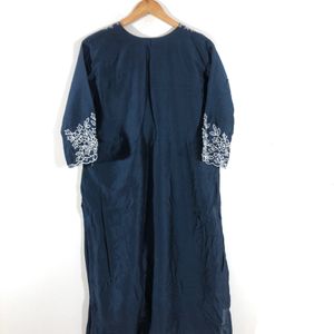 Elegant Navy Blue Emboridered Kurta