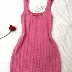 Zara Pink Knitted Dress