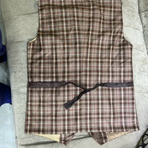 Cheque Pattern Waist Coat