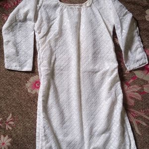 White Kurti With Pant