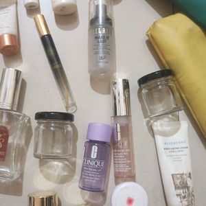 Luxury/ Drugstore Empties Bottles With Free Pouch