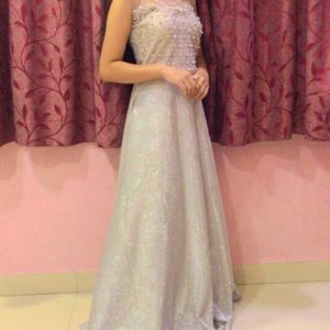 Silver Brightning Party Wear Gown