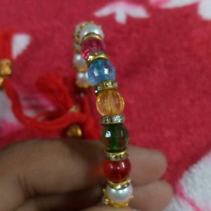 Multi Colour With White Beads Bracelet