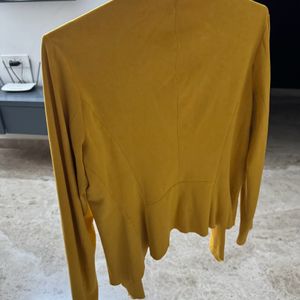 ZARA Suede Mustard Shrug