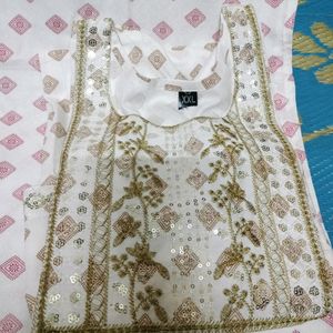 Rayon White Kurti