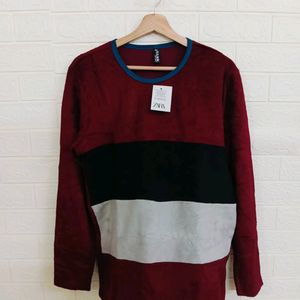 Fleece And Velvet Sweater