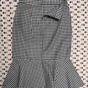 Black/White Checkered Skirt