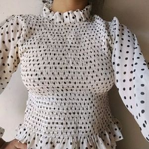 🖤SALE🖤 Korean Polka Dot Top